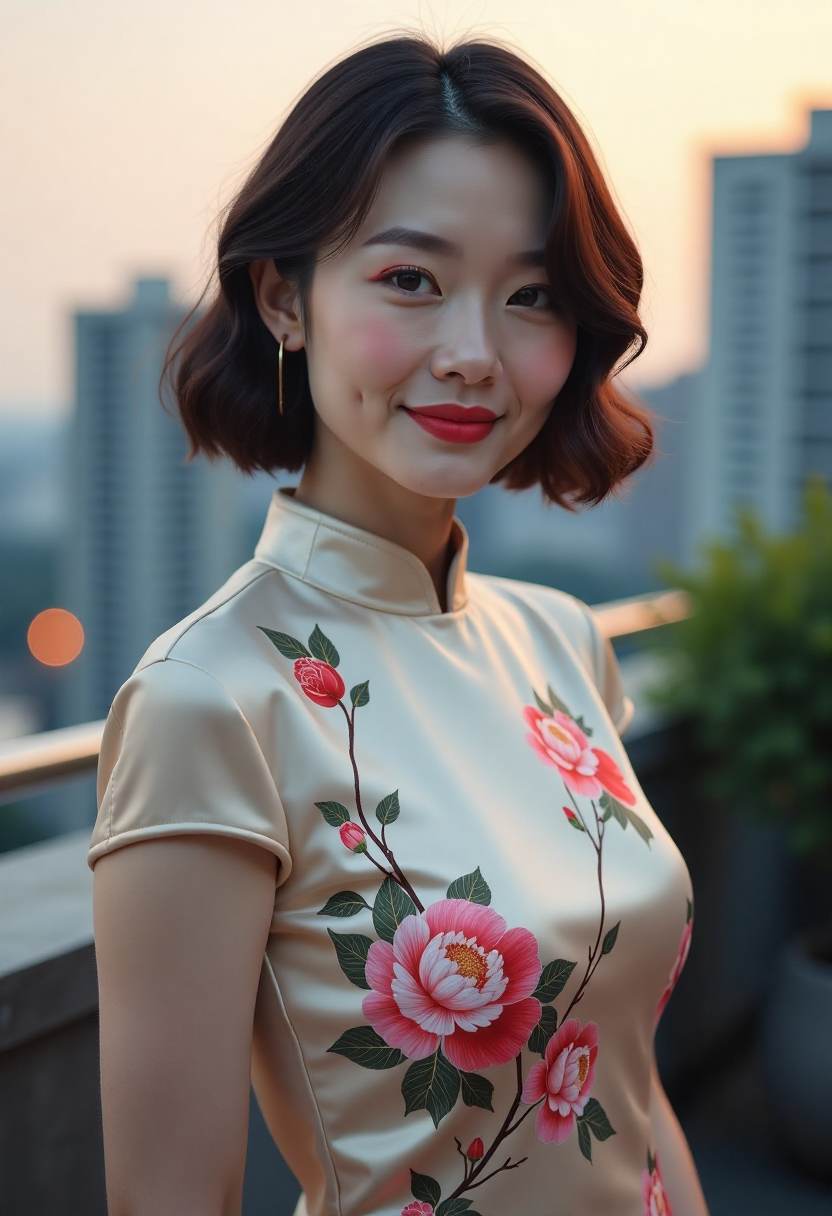 百鸟朝凤图的绣线细节